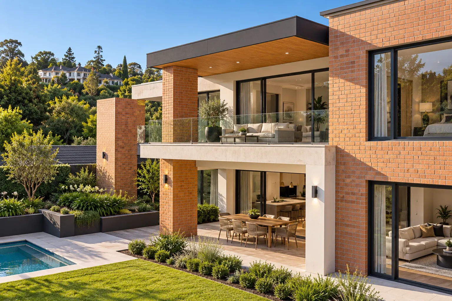A finished double-volume home extension